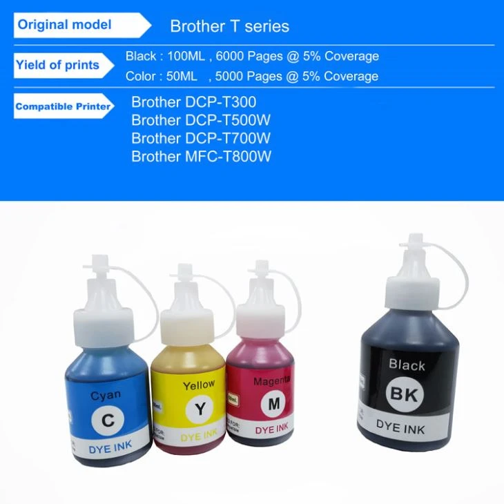Ink Refill For Brother T Series BT6000BK BT5000 Compatible Color