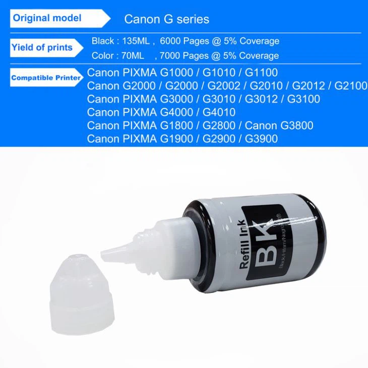Ink Refill For Canon G Series GI 790 Compatible Canon PIXMA Black